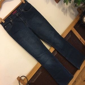 SO dark wash classic five pocket stretch jeans